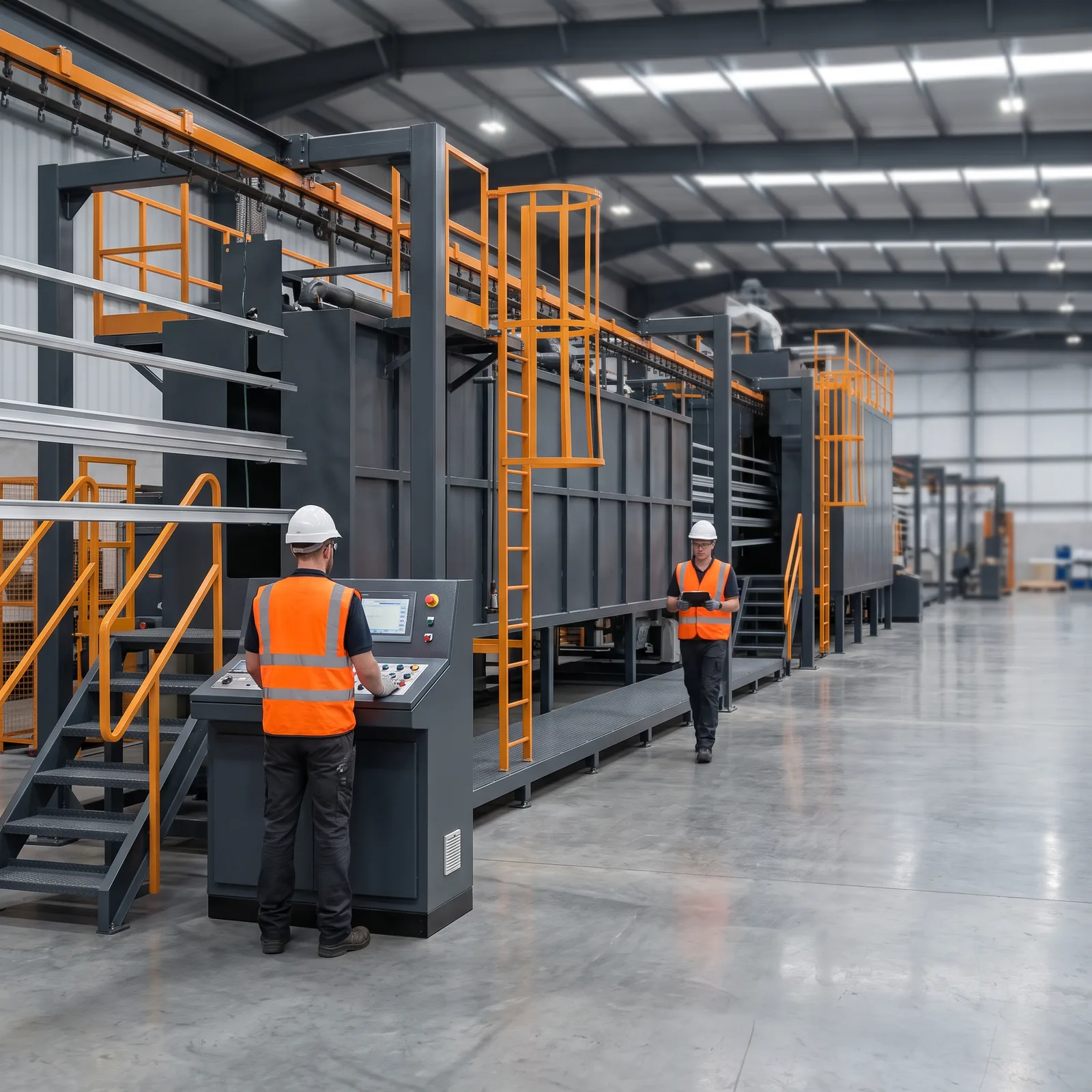 Ligne de thermolaquage horizontal pour profilés aluminium