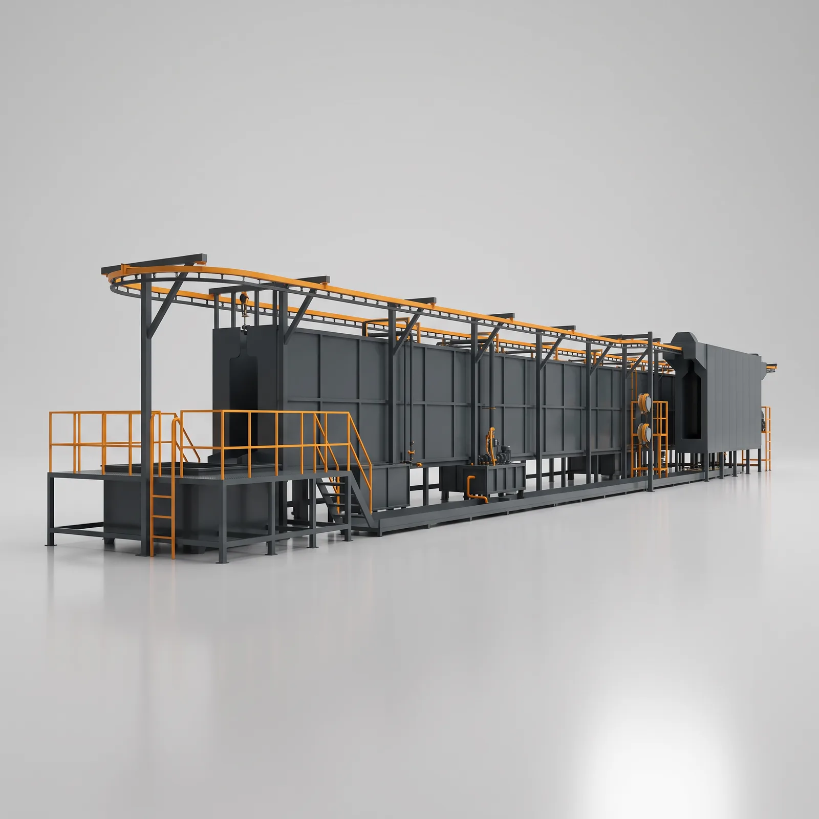 Ligne de thermolaquage horizontal pour profilés aluminium