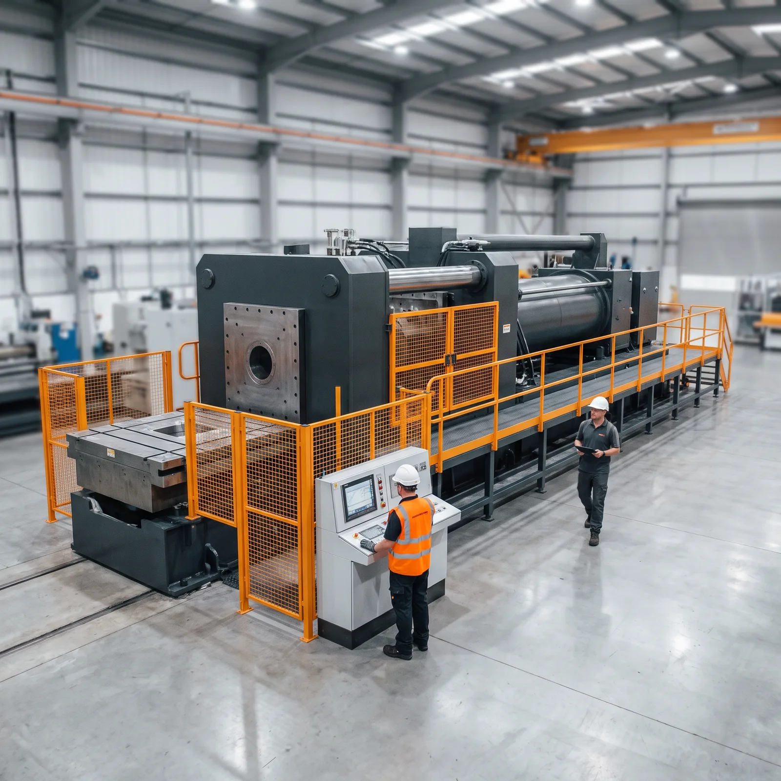 2100-tonne short-stroke extrusion press (8″ billet)
